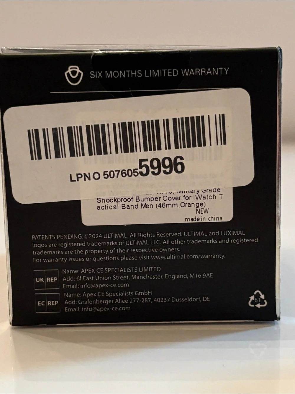 Ultimal Shield Protect Case Band for Apple Watch - BAND ONLY